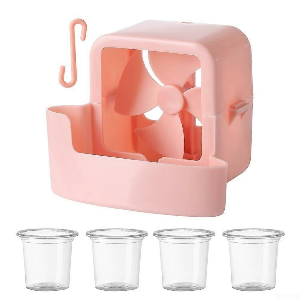 Cooling Fan Accessory with Ice Cup Support for Quick Cooling Portable Floor Fan Pink