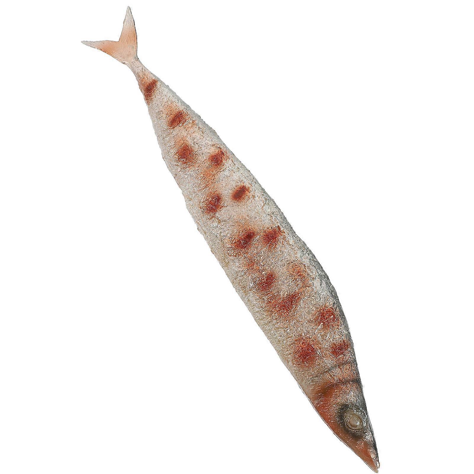 Fake Fish Saury Model for Decor with 5Pcs Realistic Artificial Fish