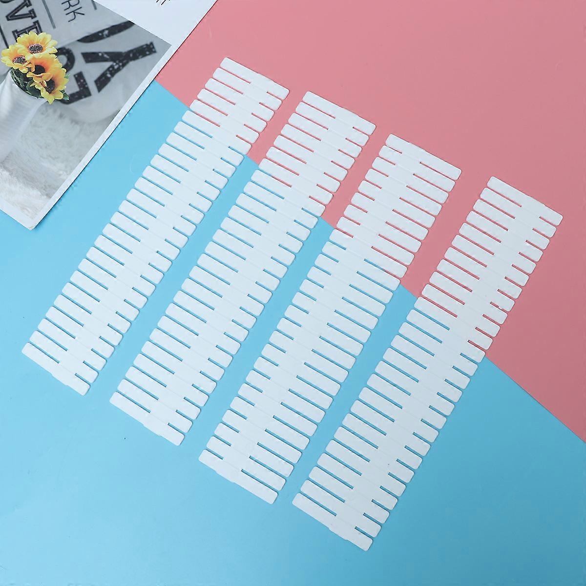 White Drawer Divider Plastic for Drawer Organizing with 4Pcs Partition Panels