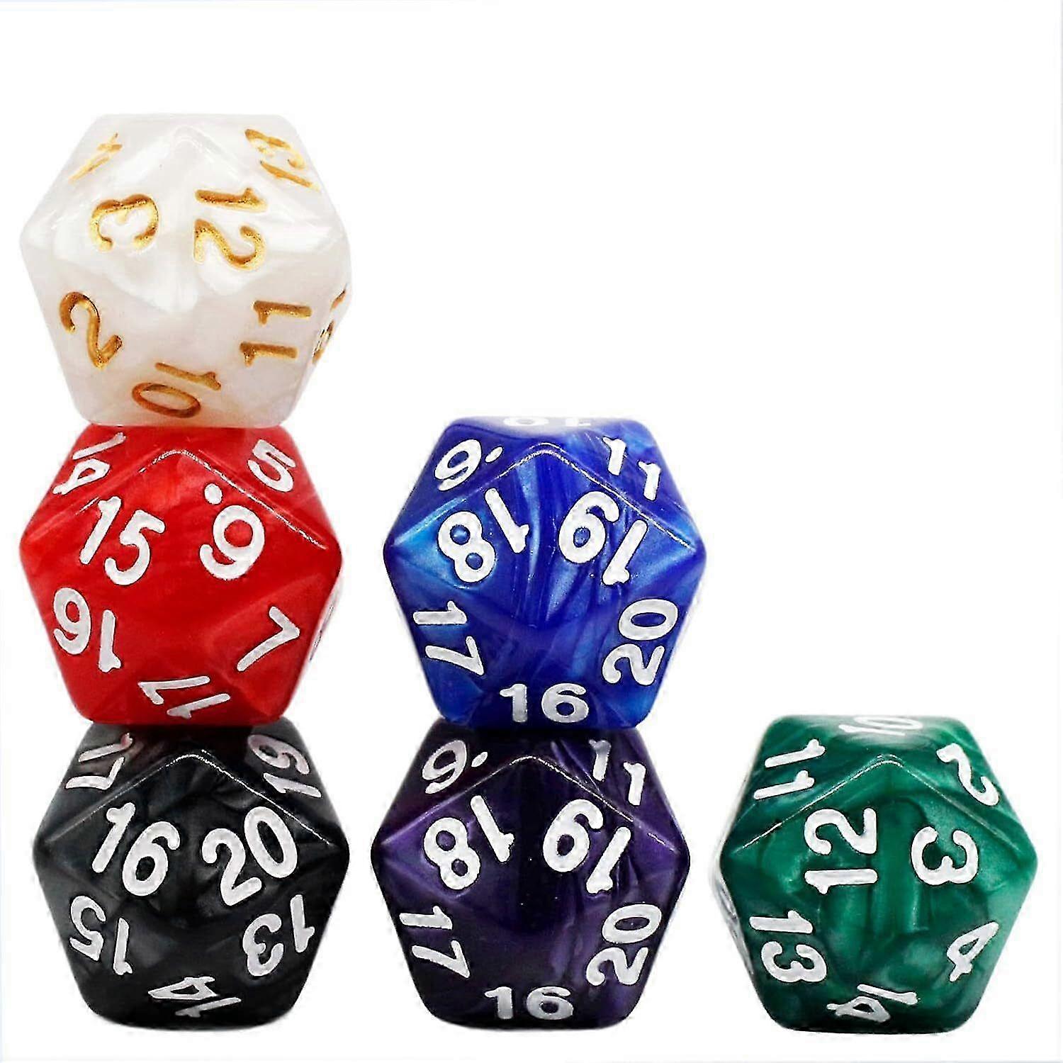 2025 6 Pieces D20 Polyhedral Dice,20 Sided DND Dice