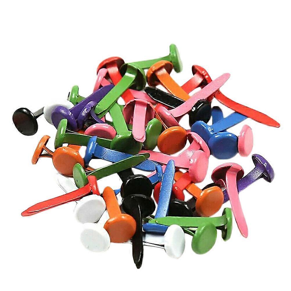 Brads DIY Craft Colorful Round Mini Handmade Brads 150Pcs Pack