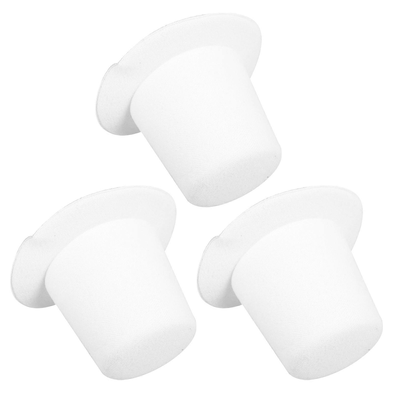 Children Performance White Top Hat Doll Accessory for Decoration 3Pcs