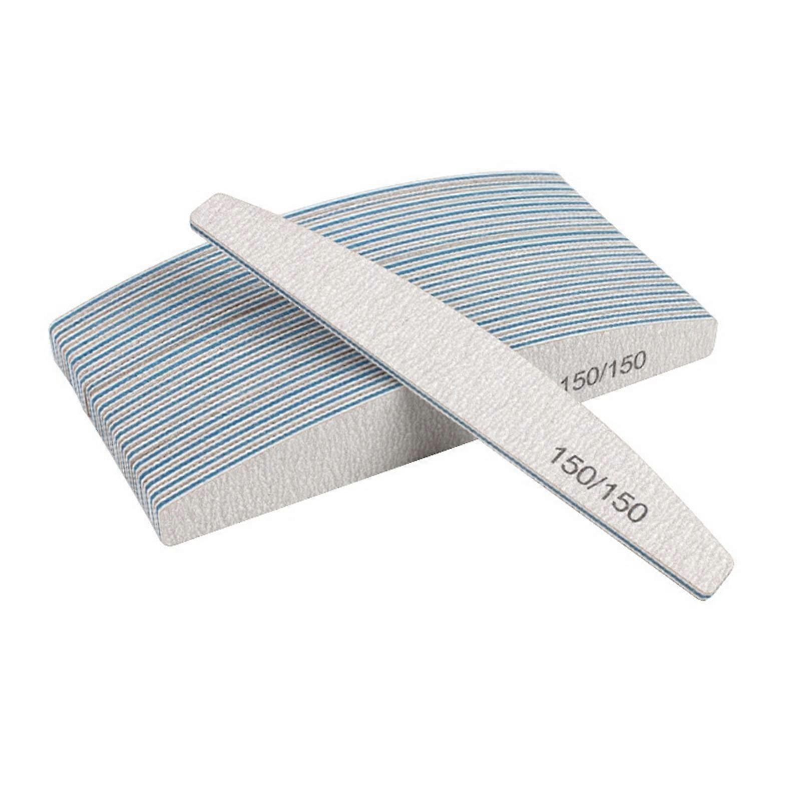 50pcs 150 Grit Double Sided Nail File Buffer Washable Professional Manicure Sanding Block