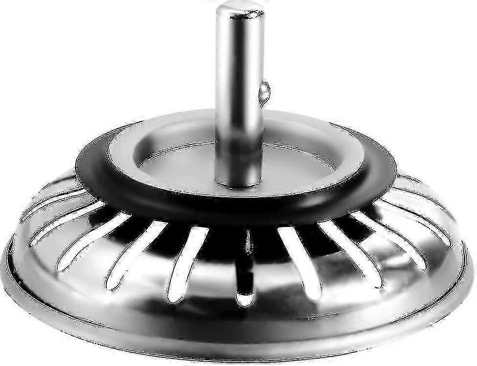 Stainless Steel Sink Strainer Plug for Kitchen or Bathroom, 80mm Diameter