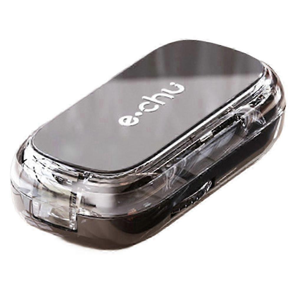 Multi-Pill Cutter with Hidden Blade, Dustproof Tablet Splitter