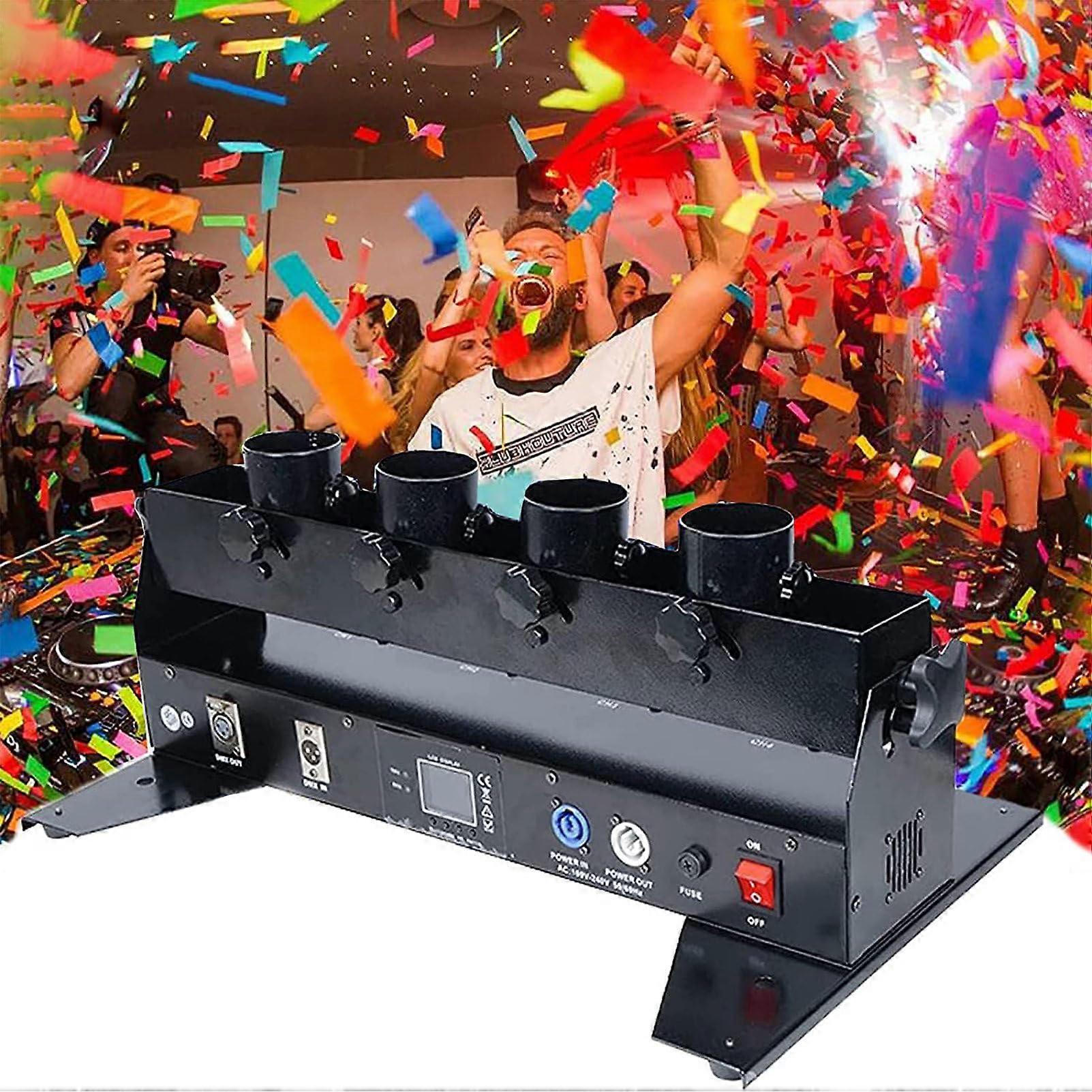 Confetti Cannon with Remote Control Powerful Blast Adjustable Angle Rechargeable for Party and Stage