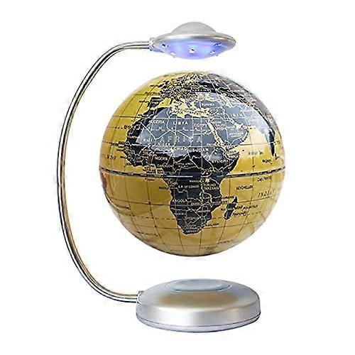 8 Inch Levitating Globe with LED Light, Floating Magnetic World Map, Rewritable Surface for Desk Decor