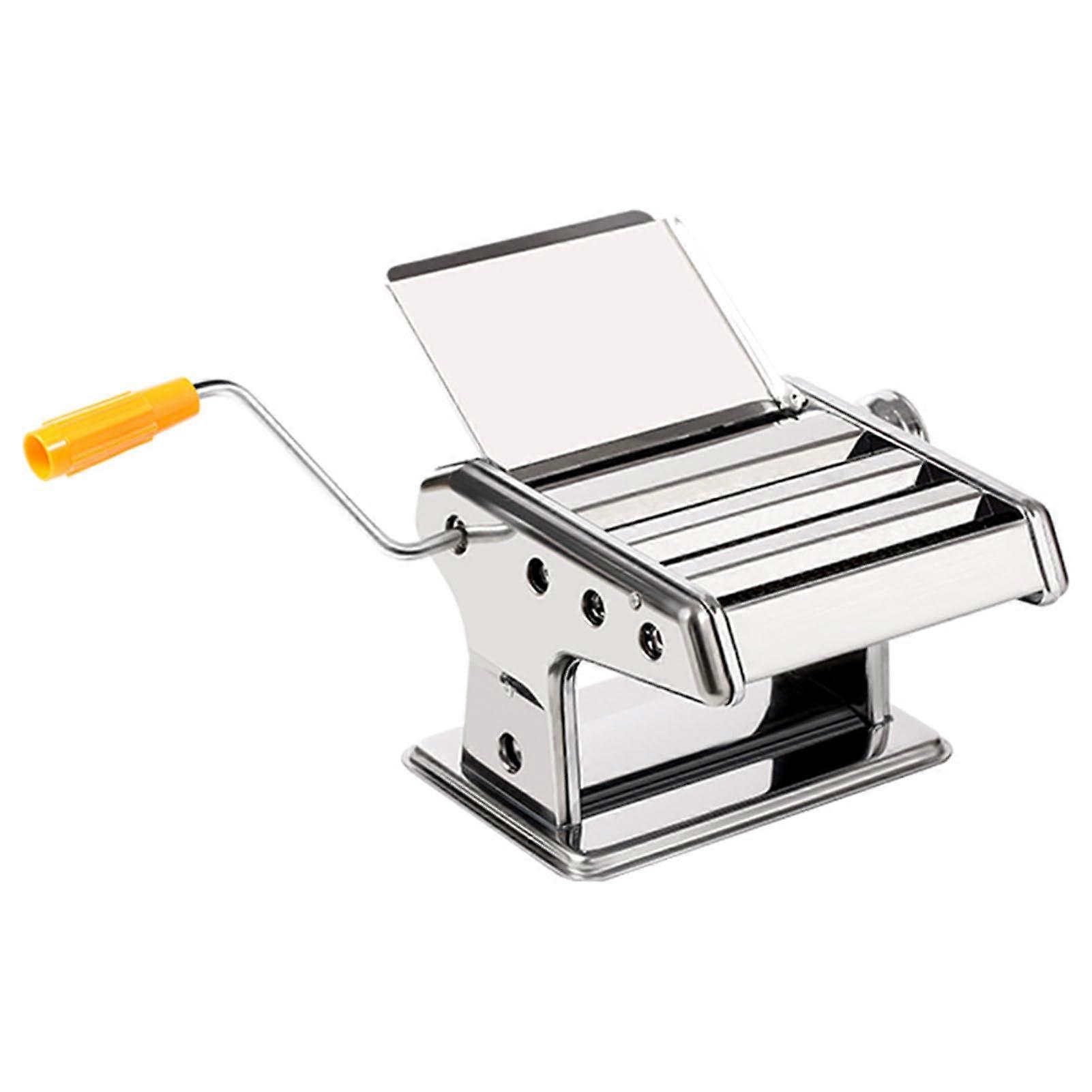 Stainless Steel Pasta Maker with Adjustable Thickness and Multiple Noodle Widths for Homemade Pasta