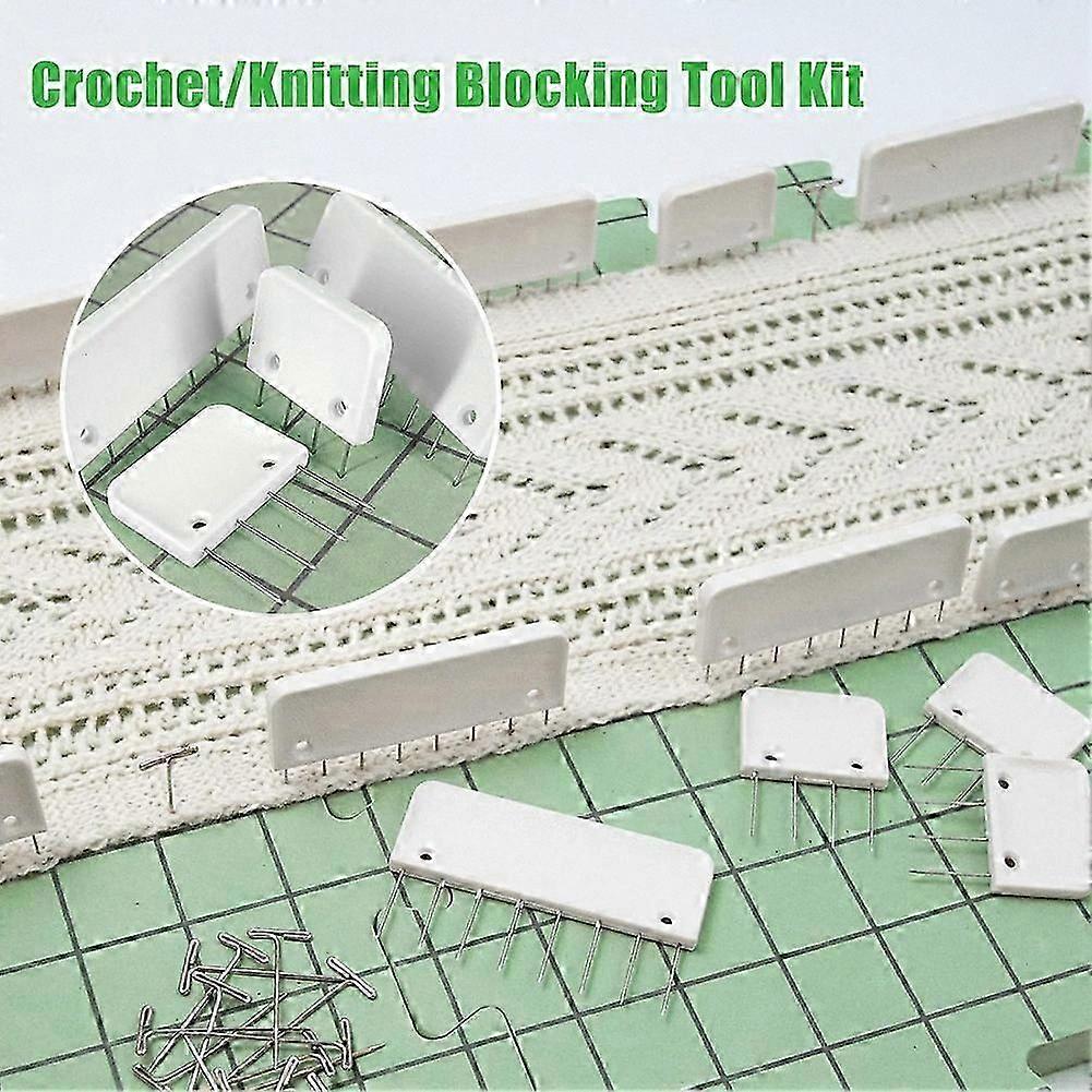 Foam Blocking Mats Kit with T-Pins for Knitting and Crochet Projects