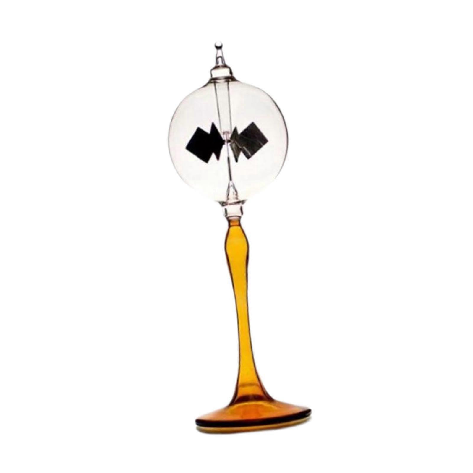 Solar Crookes Radiometer Ornament Light Powered Spinning Display Educational Science Gift Yellow