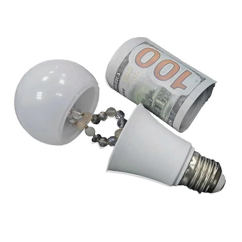 Light Bulb Diversion Safe with Hidden Compartment for Discreet Valuables Storage at Home