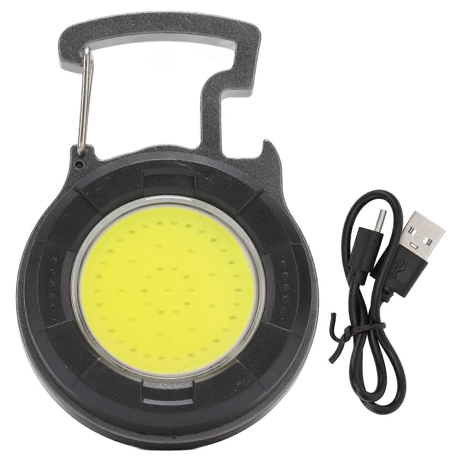 Keychain Flashlight with Bright COB Light, USB Rechargeable Waterproof Mini Emergency Torch