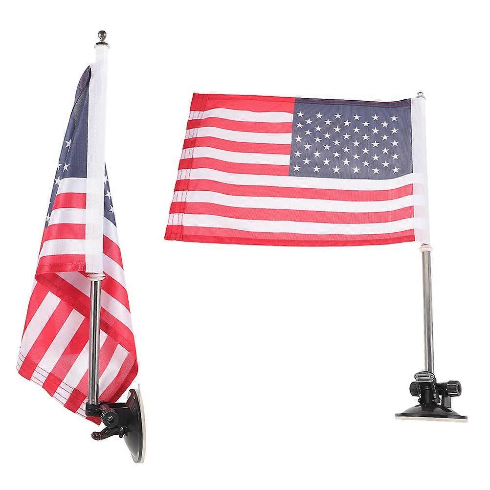 Automotive Flagpole Mount with Suction Base for 2Sets Car Use