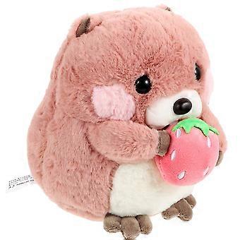 Plush Groundhogs Toy Soft Stuffed Animals for Kids Pink Bobac Doll