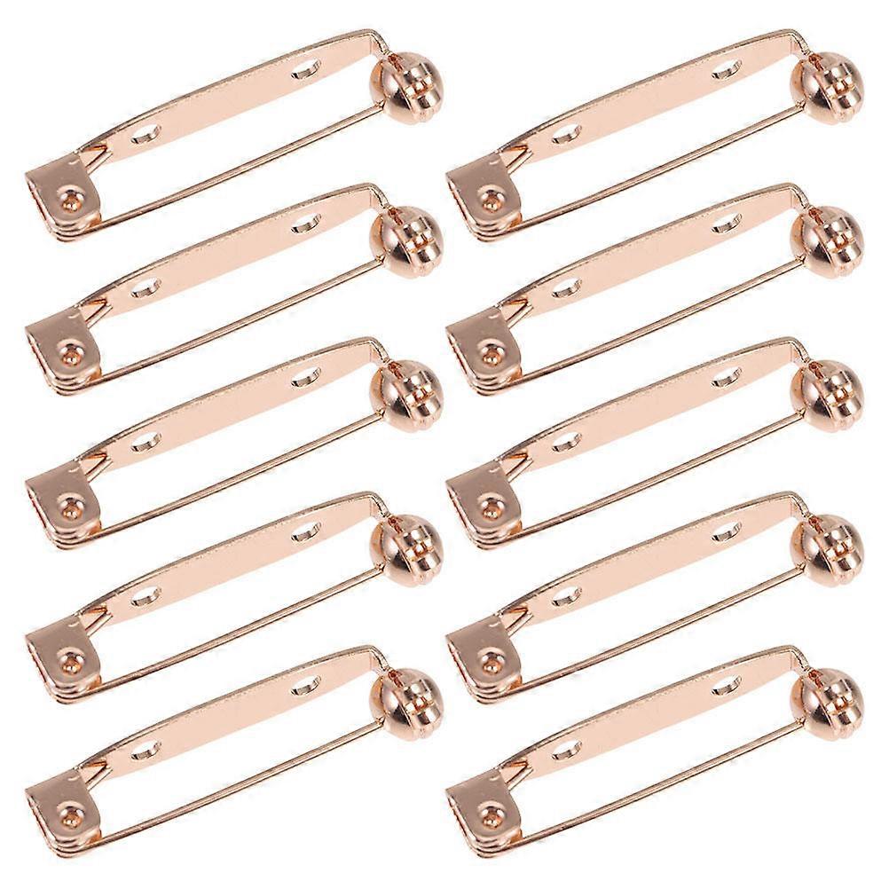 Lock Pin Backs Copper 1.90X0.60X0.50CM Diy Crafting 10Pcs
