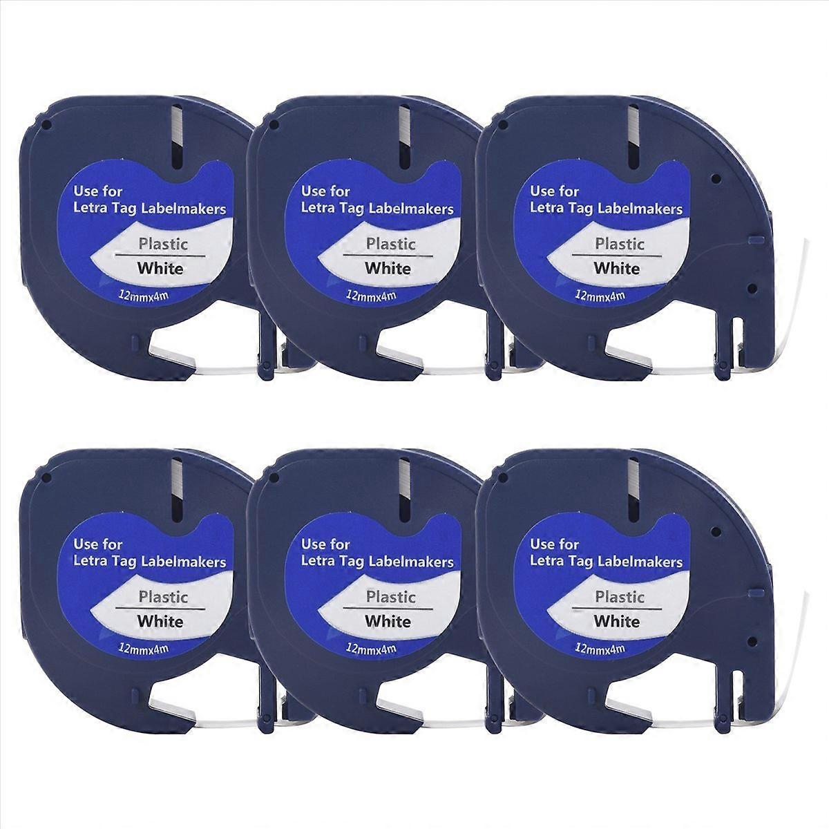 6Pcs Refills Tapes Maker for 91331 4M x 12mm Printer