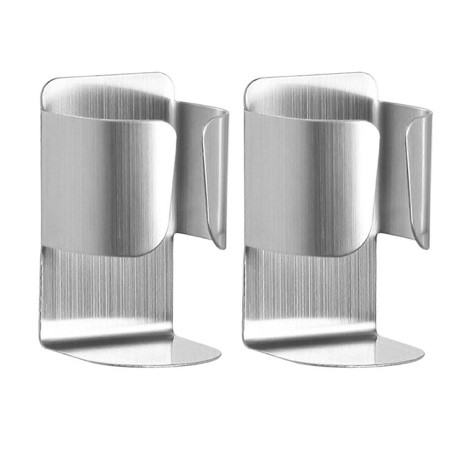 Electric Toothbrush Holders Stainless Storage Shelf for Wall-Mount 2Pcs