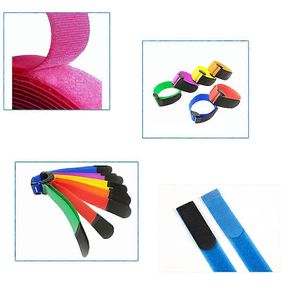 Buckle Straps for Fixing 24Pcs Nylon Sticky Bundling Bands