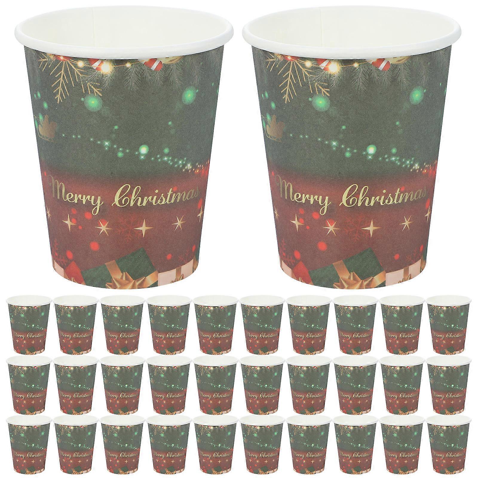 Weihnachts-Pappbecher-Set, 32-teilig, Eisbecher-Set