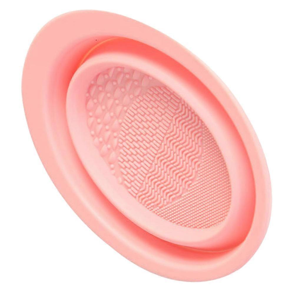 Makeup Brush Scrubber Silicone Tool for Gentle Cleaning Pink