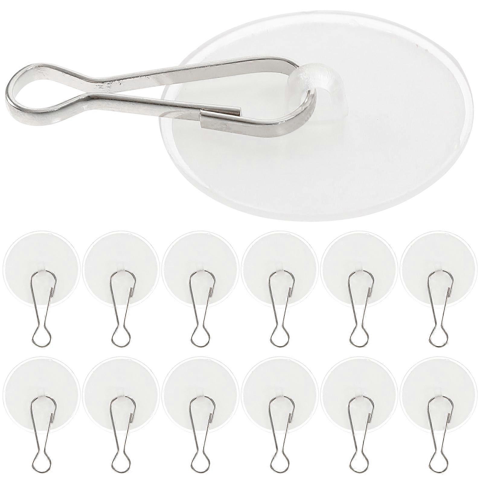 Self Adhesive Ceiling Hooks Clear Ceiling Bracket Hooks for Home 50Sets