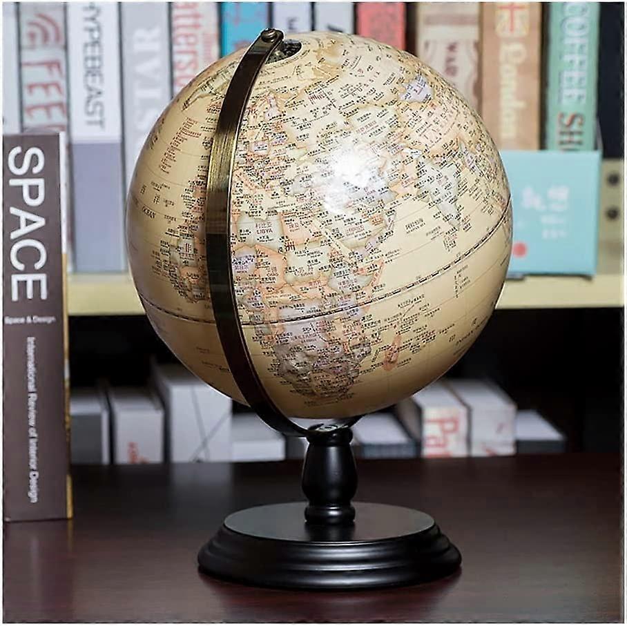 World Globe 20cm Desktop Educational Globe with AR Interactive Learning and 3D Terrain Relief