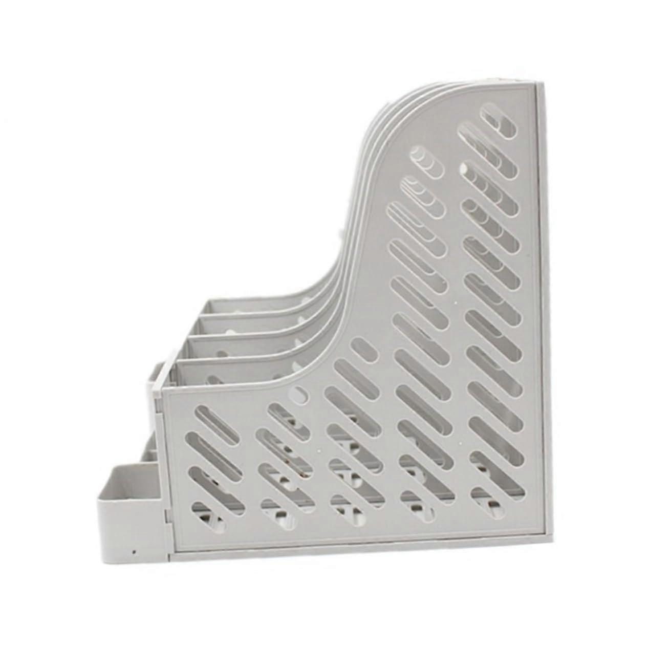 4 Compartment Vertical File Organizer for Desk Office Document Holder SpaceSaving Design