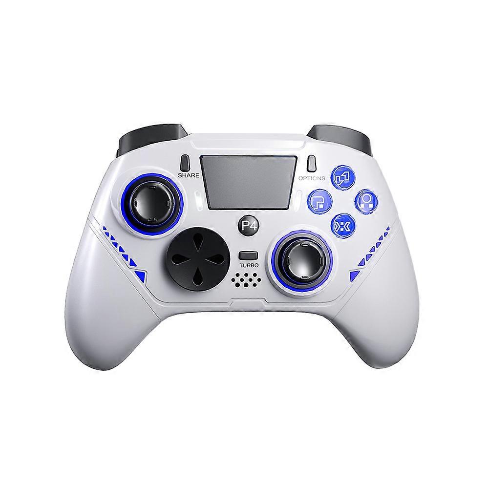 For Wireless Bluetooth Game Controller for P4/Steam/PC RGB Light Crystal Buttons Hall Sensor Joystick B