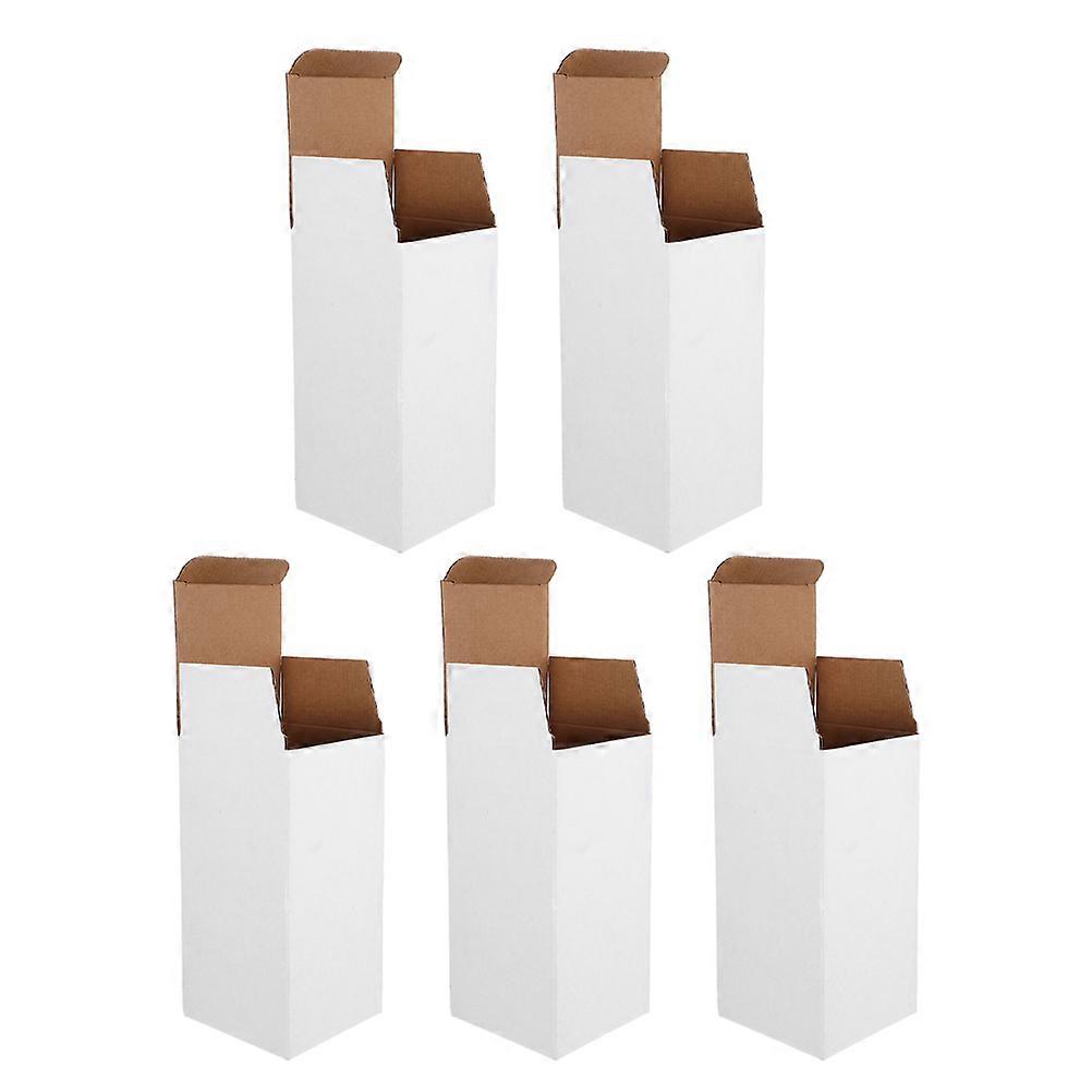 10Pcs White Corrugated Cardboard Boxes for Storage Multipurpose Packaging