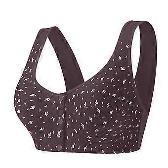 Reggiseno senza ferretto per seni abbondanti, tessuto leggero e chiusura frontale facile, ideale per pelli sensibili e con sostegno minimale, viola scuro 46