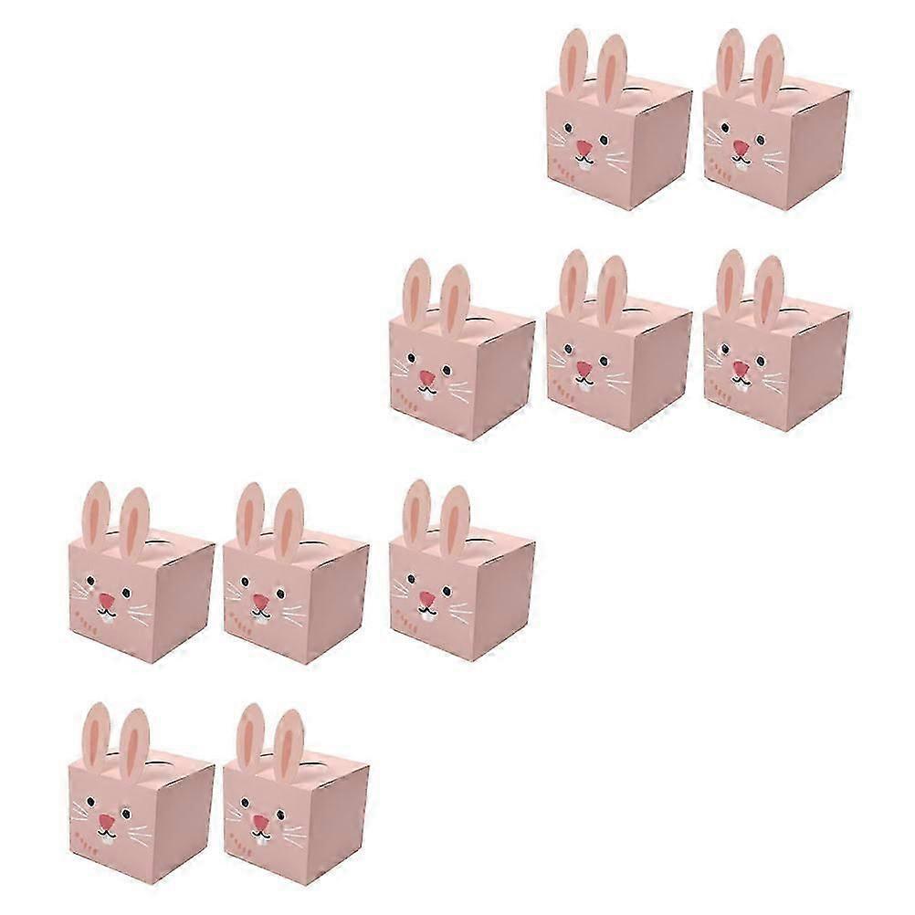 Easter Bunny Candy Storage Box, 10-Pack Paper Biscuit Containers
