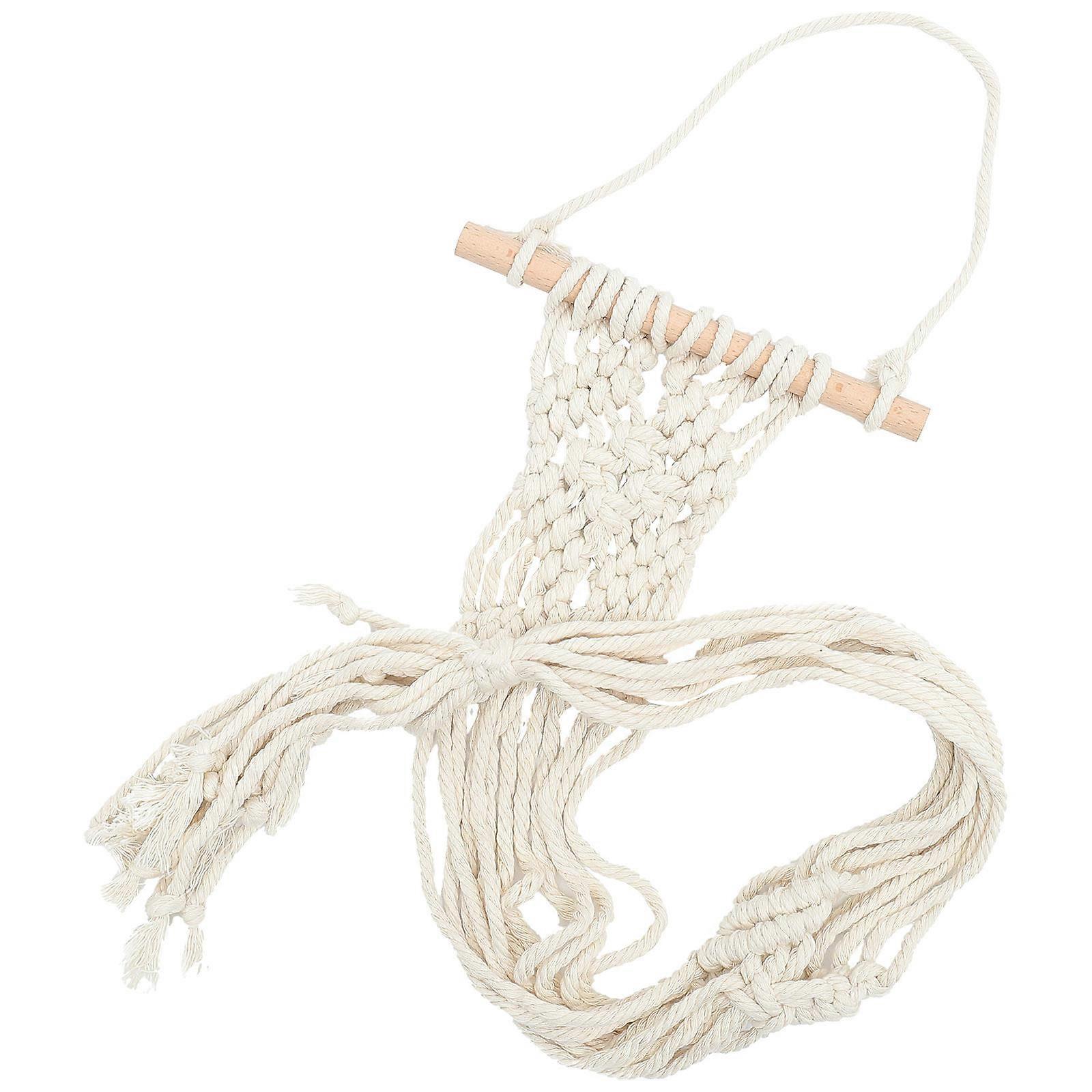 Beige Macrame Hat Hanger Wall Hanging for Hat Storage 3Sets Tapestry