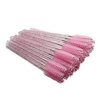 Eyelash Makeup Brush Mascara Wands for Makeup Use 200Pcs Pink