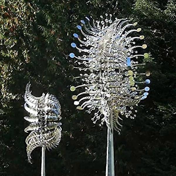 Rotating metal wind chime for outdoor use