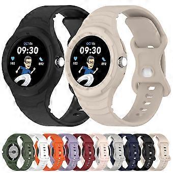 Leather Texture Silicone Integrated Watch Band For Goolge  Pixel Watch 2