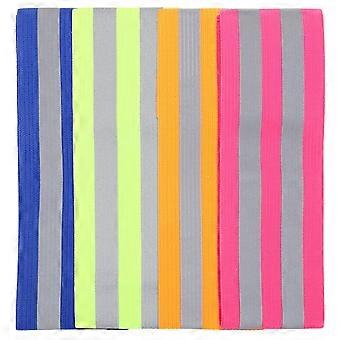 Brassards réfléchissants pour la course à pied nocturne (4 paires, couleurs assorties)