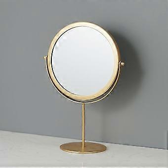 Desktop Rotating Makeup Mirror,Style: Gold High Mod