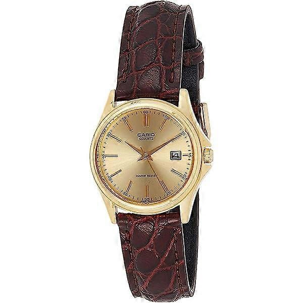 CASIO COLLECTION LADY DATE LEATHER - GOLD