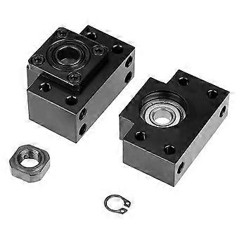 1 Set Fixed Floated Side End Supports Bearing Housing Mounts compatible withBall Screw Diameter 12mm