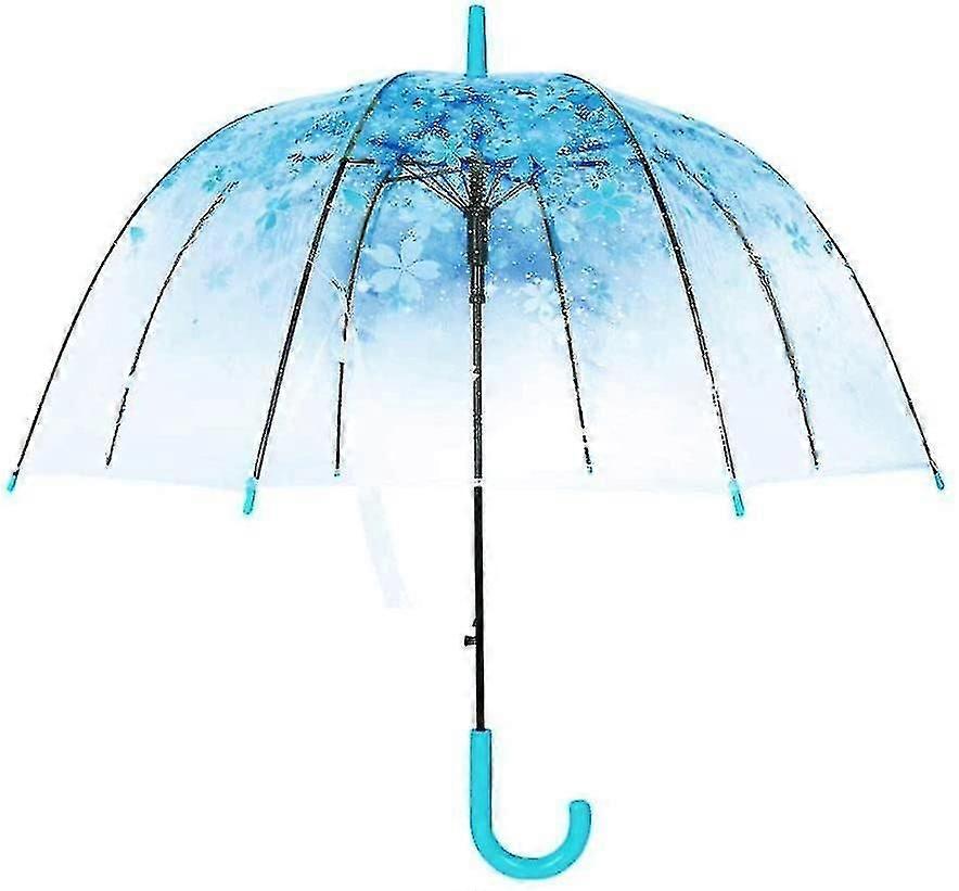 Clear Canopy Bubble Umbrella Transparent Dome Shape Cherry Blossoms,windproof
