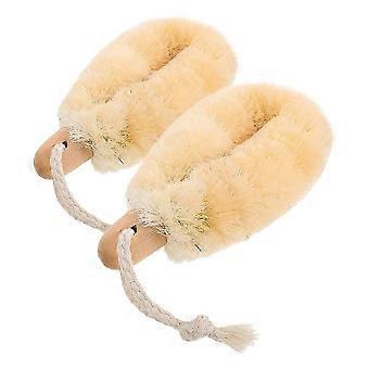 Sisal Body Brush for Exfoliating, Natural Fiber Bath Brushes 2-Pack