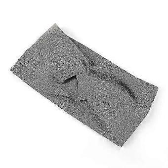 Cozy Wide Knitting Cross Headband for Winter - Stylish Elastic Yoga Accessory in