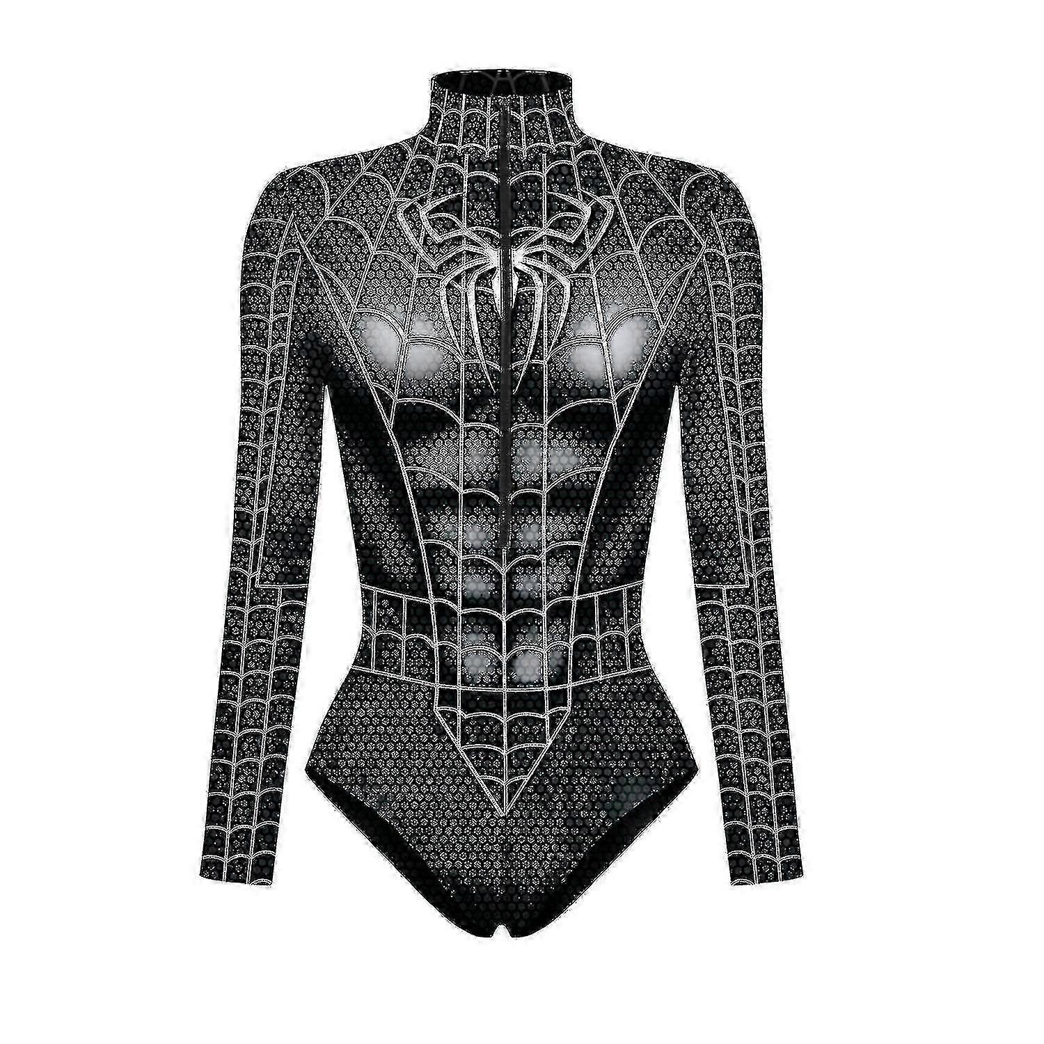 Women's Halloween Costume Sexy Superhero Suit Spider-Man Party Disguise