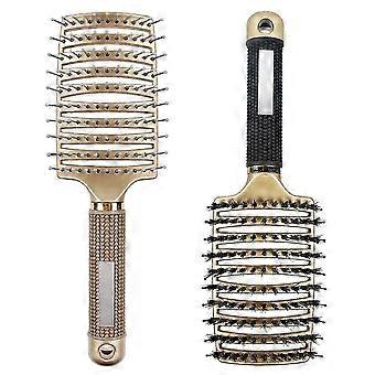 Detangling Brush, Curved and Vented for Wet or Dry Detangling Hair Brush for Men, Women & Kids Long, Thick, Thin, Curly & Tangled Hair