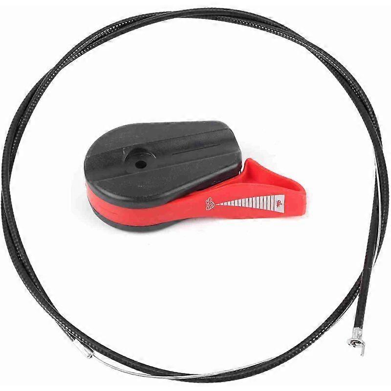 Switch and Throttle Cable Assembly for Mechanical Lawn Mower - Red -