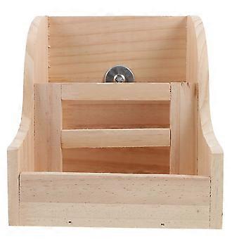 Wooden Feeder for Rabbits and Hamsters 1Set Household Two-in-One Feeder Rack