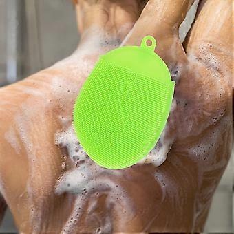 Body Scrub Glove Bath Shower Brush for Dishes Wash Back Scrubber Insulin Pump Clip Men and Women Frosted