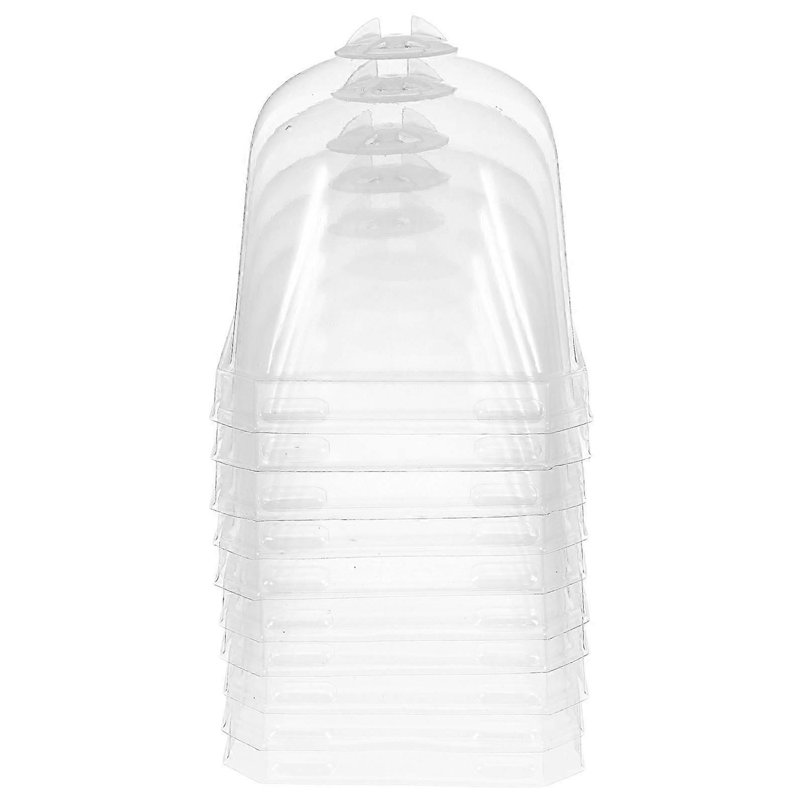 10Pcs Clear Plastic Plants Dome Protector for Garden Humidity Control
