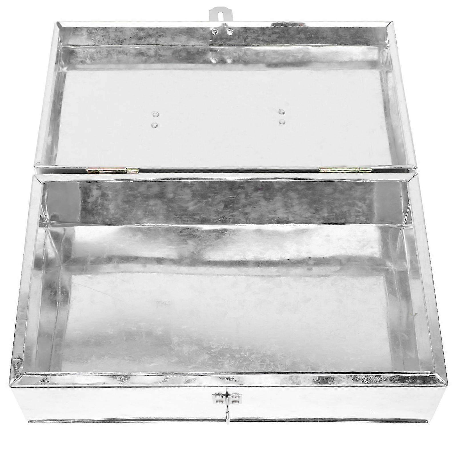 Rectangular Iron Sheet Tool Box compatible with Home Storage And Workshop Use Assorted Color 2Pcs
