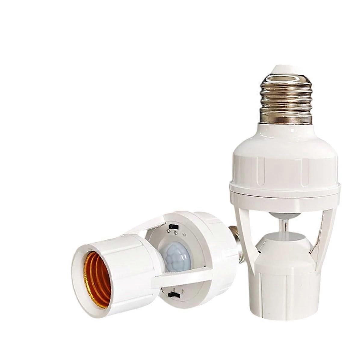E27 Smart Motion Sensor Light Socket with Photo Sensor, Auto Light Control for Hallway and Garage